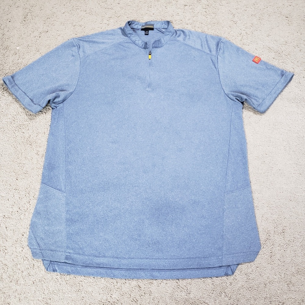 McDonald's Apparel Collection Shirt Men's Large 1/4 Zip Employee Work Uniform